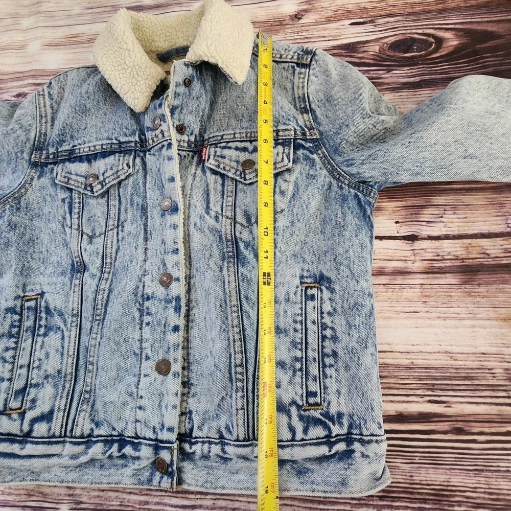Levi's Men's Blue Sherpa-Lined Denim Jacket